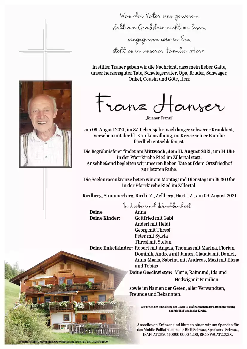 Parte von Franz Hanser